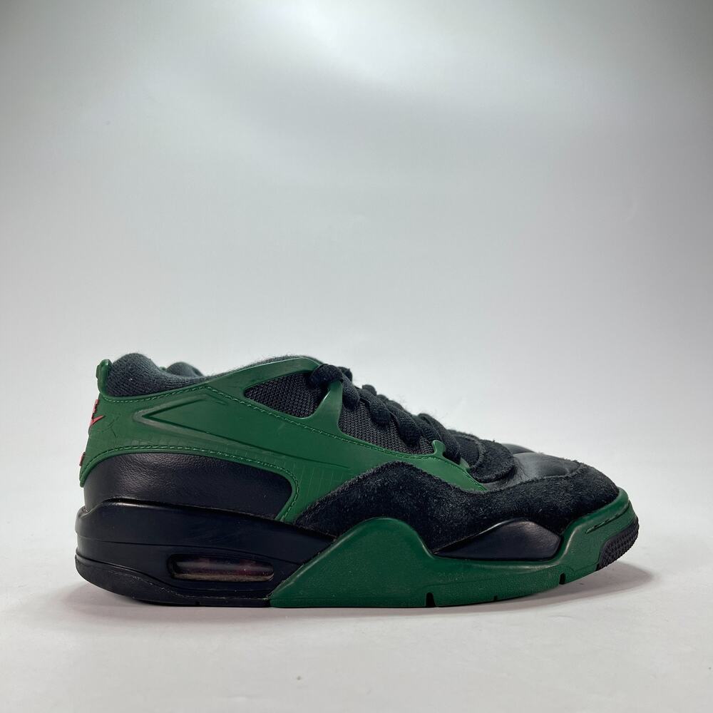 Air Jordan 4 RM Black Green Low Top Lifestyle Shoes FQ7938-003 Youth Size 4.5Y
